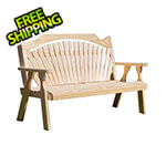 Creekvine Designs 53" Treated Pine Fanback Garden Bench