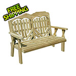 Creekvine Designs 53" Treated Pine Heartback Garden Bench