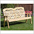 53" Treated Pine Heartback Garden Bench