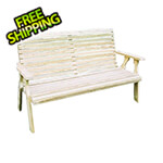 Creekvine Designs 53" Treated Pine Rollback Garden Bench