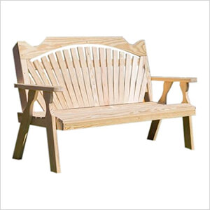 64" Treated Pine Fanback Garden Bench