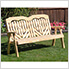 64" Treated Pine Heartback Garden Bench