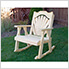 Treated Pine Fanback Rocking Chair