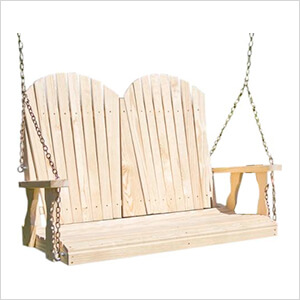 53" Treated Pine Curveback Porch Swing