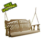 Creekvine Designs 53" Treated Pine Fanback Porch Swing