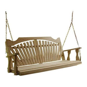 53" Treated Pine Fanback Porch Swing