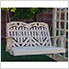 53" Treated Pine Heartback Porch Swing with Hearts and Scroll