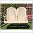 64" Treated Pine Curveback Porch Swing