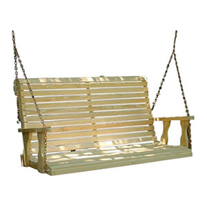 64" Treated Pine Rollback Porch Swing