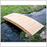 4' Treated Pine Fiore Plank Garden Bridge