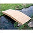 6' Treated Pine Fiore Plank Garden Bridge