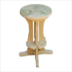 Treated Pine Star Design Pub Stool