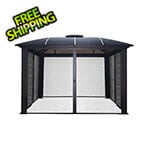 Paragon Outdoor 12 x 14 ft. Siena Hard-Top Dome Gazebo with Sliding Screen