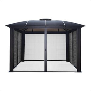 12 x 14 ft. Siena Hard-Top Dome Gazebo with Sliding Screen