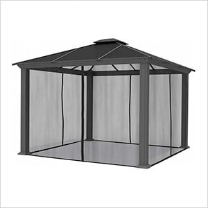 12 x 12 ft. Santa Monica Aluminum Gazebo with Mosquito Netting