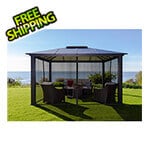 Paragon Outdoor 12 x 14 ft. Santa Monica Aluminum Gazebo with Mosquito Netting