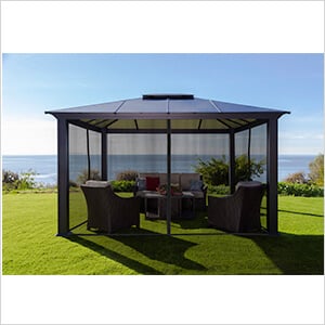 12 x 14 ft. Santa Monica Aluminum Gazebo with Mosquito Netting