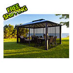 Paragon Outdoor 12 x 16 ft. Santa Monica Aluminum Gazebo with Mosquito Netting