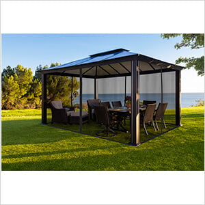 12 x 16 ft. Santa Monica Aluminum Gazebo with Mosquito Netting