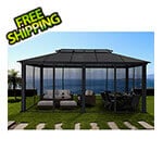 Paragon Outdoor 12 x 20 ft. Santa Monica Aluminum Gazebo with Mosquito Netting