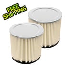 Workshop Vacs Multi-Fit Standard Cartridge Filter for Wet Dry Shop Vacuum (2-Pack)