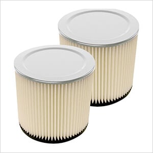 Multi-Fit Standard Cartridge Filter for Wet Dry Shop Vacuum (2-Pack)