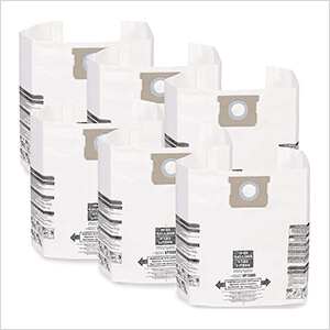 Multi-Fit General Dust Filter Bags for 15 to 22-Gallon Wet Dry Shop Vacuums (6-Pack)