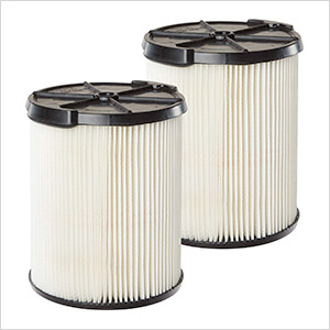 Multi-Fit Replacement Wet Dry Cartridge Filter for Select Craftsman Vacuums (2-Pack)