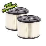 Workshop Vacs Compact Standard Cartridge Filter for Wet Dry Shop Vacuum (2-Pack)