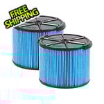 Workshop Vacs Compact Fine Dust Cartridge Filter for Wet Dry Shop Vacuum (2-Pack)