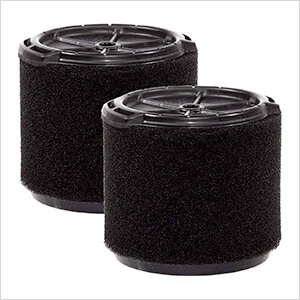 Compact Wet Foam Filter for Wet Dry Shop Vacuum (2-Pack)