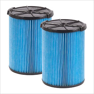 Multi-Fit Fine Dust Wet Dry Cartridge Filter for 5-16 Gallon Vacuums (2-Pack)