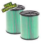 Workshop Vacs Multi-Fit HEPA Media Wet Dry Cartridge Filter for 5-16 Gallon Vacuums (2-Pack)