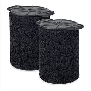 Multi-Fit Wet Only Foam Filter for 5-16 Gallon Vacuums (2-Pack)