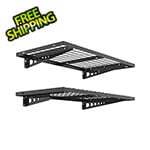 Fleximounts 2' x 4' Black Wall Mounted Shelf (2-Pack)