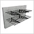 2' x 4' Black Wall Mounted Shelf (2-Pack)