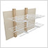 2' x 4' White Wall Mounted Shelf (2-Pack)