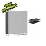 Ulti-MATE Garage Cabinets 2-Piece Tall Garage Cabinet Kit and 2-Shelf Bundle in Stardust Silver Metallic