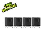 Ulti-MATE Garage Cabinets 4-Piece 2-Door Base Cabinet Kit in Midnight Black Metallic