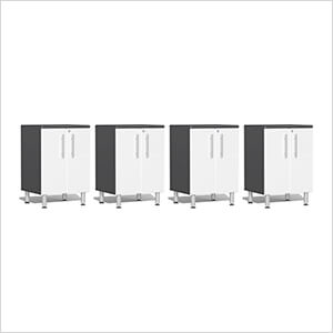4-Piece 2-Door Garage Cabinet Kit in Starfire White Metallic