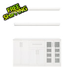 NewAge Home Bar White 6-Piece Cabinet Set