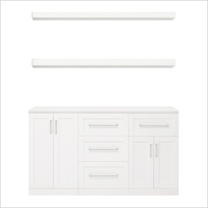 White 6-Piece Cabinet Set