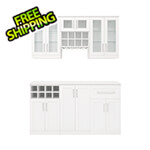 NewAge Home Bar White 7-Piece Cabinet Set