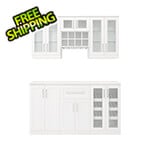 NewAge Home Bar White 7-Piece Cabinet Set