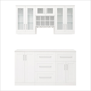 White 7-Piece Cabinet Set