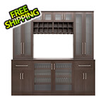 NewAge Home Bar Espresso 8-Piece Cabinet Set