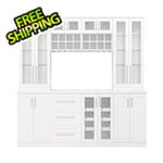 NewAge Home Bar White 9-Piece Cabinet Set