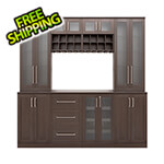 NewAge Home Bar Espresso 9-Piece Cabinet Set