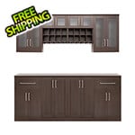 NewAge Home Bar Espresso 9-Piece Cabinet Set