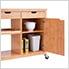 48 In. Bamboo Kitchen Island With Cabinet